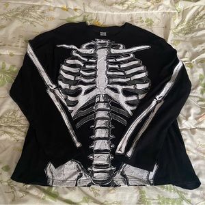 Spirit Halloween skeleton long sleeve top